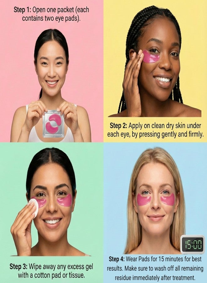 سباسكريبشنز لصقات سبا سكريبشنز الكولاجين الهيدروجيلية للعين - أقنعة مضادة للتجاعيد للهالات السوداء والانتفاخات، وسادات جل مرطبة ومشدة للعين للرجال والنساء للعناية اليومية المنعشة بالبشرة، 24 زوجًا - Image 5